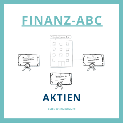 Finanz-ABC_Aktien Sketchnote für den Begriff Aktien